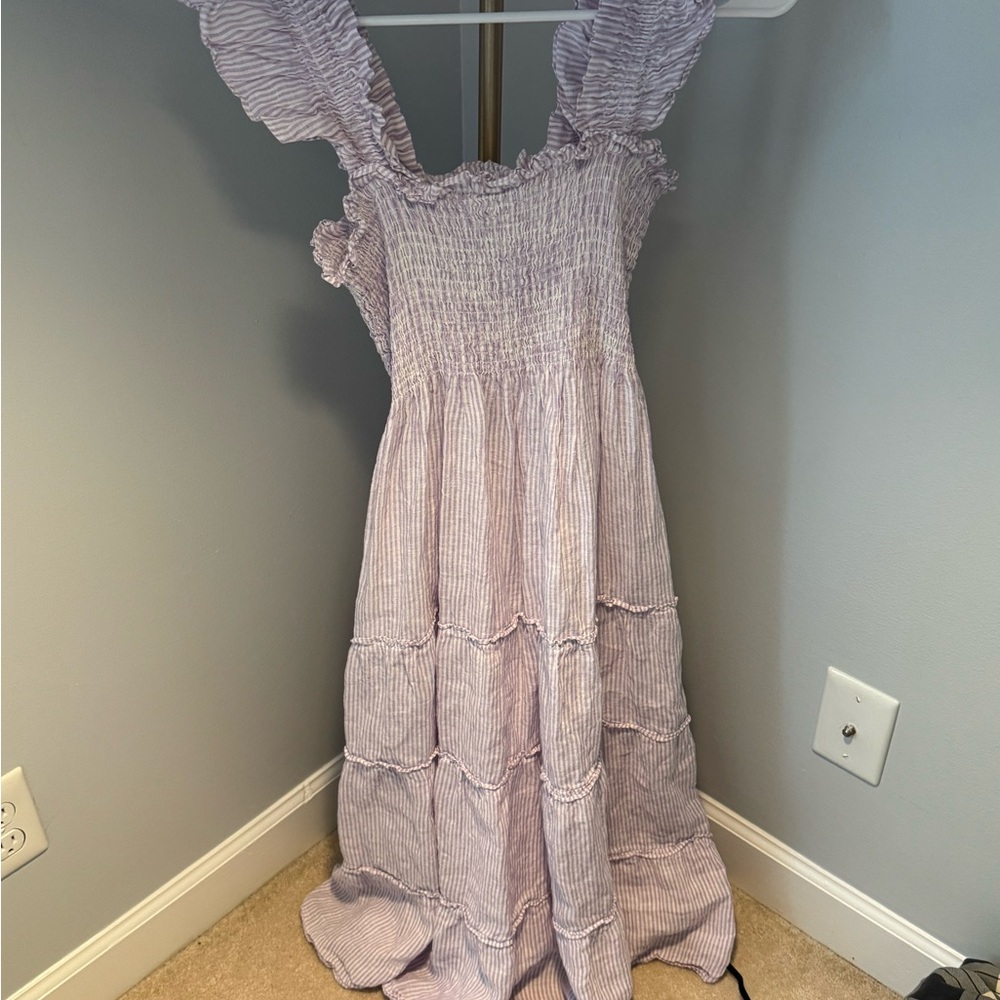Nap dress in lavender stripe